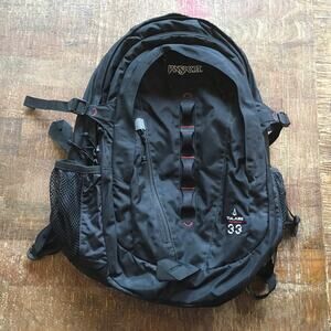 Jansport Tulare 33 Backpack Daypack Black Laptop Hiking School Work Bag Outdoor